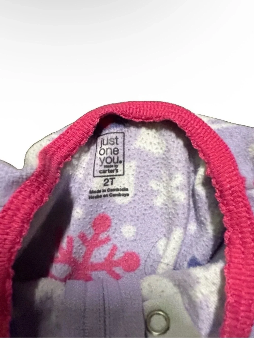 Toddler Girl Fleece Footie Pajamas Winter Cold Weather Size 2T